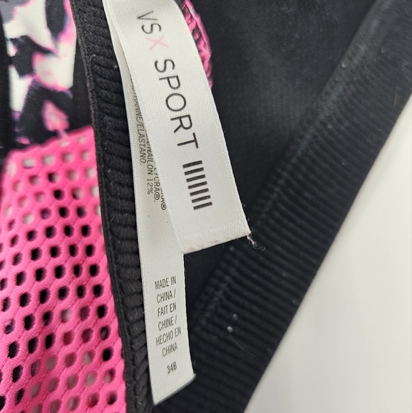 VSX Pink Mesh Sports Bra Leopard Print size 34B - Picture 5 of 7